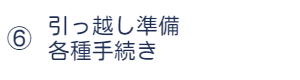 ⑥引っ越し準備・各種手続き